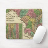 Nieuwe kaart van Maryland en Delaware 2 Muismat (Met muis)