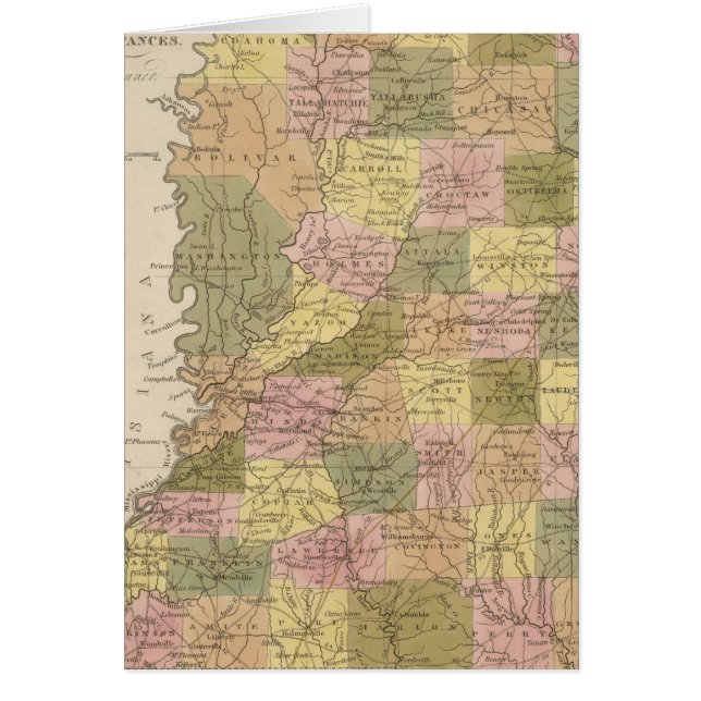 Nieuwe kaart van Mississippi (Voorkant)