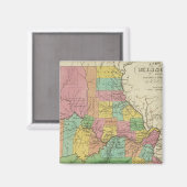 Nieuwe kaart van Missouri Magneet (Voorkant / Achterkant)