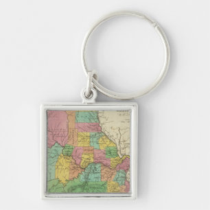 Nieuwe kaart van Missouri Sleutelhanger