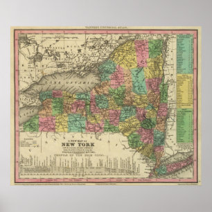 Nieuwe kaart van New York Poster