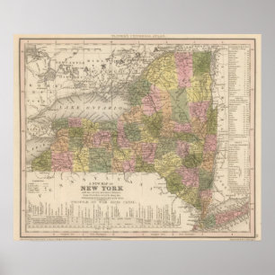 Nieuwe kaart van New York Poster