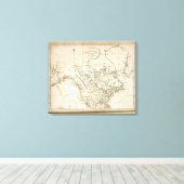 Nieuwe Kaart van Noord-Amerika Canvas Afdruk (Insitu (Houten vloer))