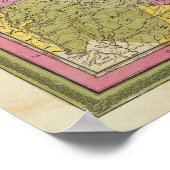 Nieuwe kaart van Nth Carolina Poster (Hoek)