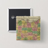 Nieuwe kaart van Ohio 2 Vierkante Button 5,1 Cm (Voorkant /achterkant)