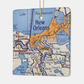 Nieuwe  kaart van Orleans Keramisch Ornament (Links)