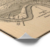 Nieuwe  kaart van Orleans Poster (Hoek)