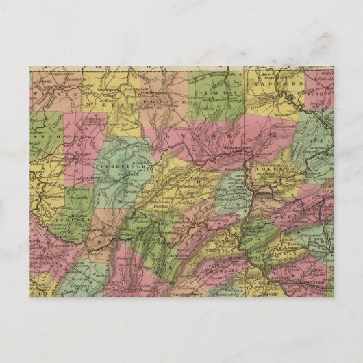 Nieuwe kaart van Pennsylvania (Voorkant)