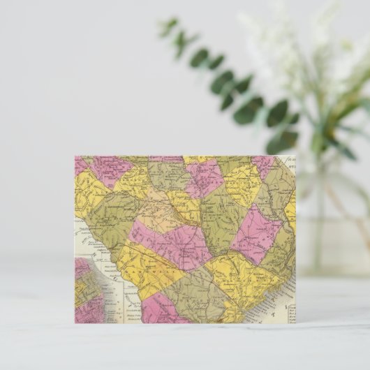 Nieuwe kaart van South Carolina (Staand voorkant)