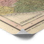 Nieuwe kaart van South Carolina 2 Poster (Hoek)