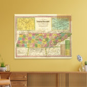 Nieuwe kaart van tenen 2 canvas afdruk (Insitu (Woonkamer))