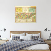 Nieuwe kaart van tenen 2 canvas afdruk (Insitu (Slaapkamer))