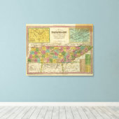 Nieuwe kaart van tenen 2 canvas afdruk (Insitu (Houten vloer))