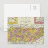 Nieuwe kaart van Tennessee (Voorkant / Achterkant)