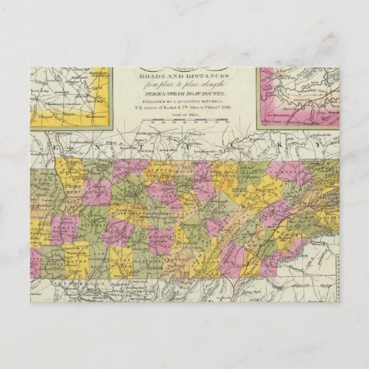 Nieuwe kaart van Tennessee (Voorkant)