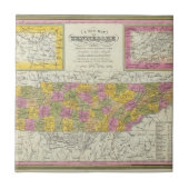 Nieuwe kaart van Tennessee Tegeltje (Voorkant)