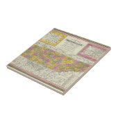 Nieuwe kaart van Tennessee Tegeltje (Zijkant)