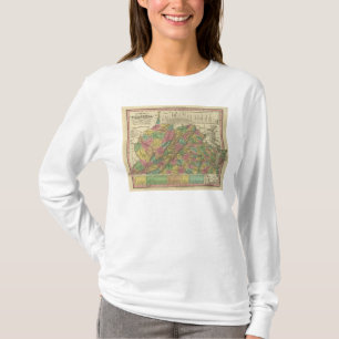 Nieuwe kaart van Virginia 2 T-shirt