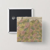 Nieuwe kaart van Virginia Vierkante Button 5,1 Cm (Voorkant /achterkant)