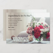 Nieuwe Kaart voor felicitaties thuis (Voorkant / Achterkant)