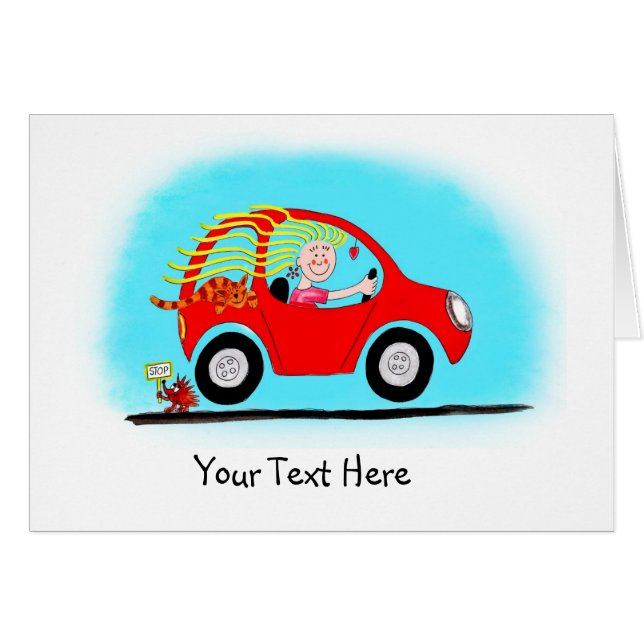 Nieuwe  Kaart voor stuurprogramma's voor meisjes (Voorkant Horizontaal)