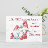 Nieuwe Kabouter Kerstvakantie Grappig Feestdagenkaart (Staand voorkant)