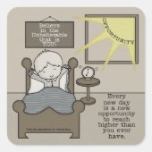 Nieuwe kans vierkante sticker (Voorkant)