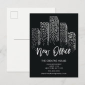 Nieuwe Kantoor Bewegende Aankondiging Post Kaart (Voorkant / Achterkant)