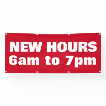 Nieuwe kantooruren Vet Rood Buiten