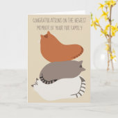 Nieuwe Kat Felicitatiekaart voor Kattenbezitters Kaart (Gele Bloem)