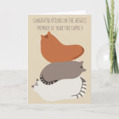 Nieuwe kat gefeliciteerd kaart voor katteneigenare (Voorkant)