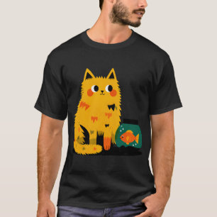 Nieuwe Kat & Goudvis Kom: Wonders Met Snorharen T-shirt