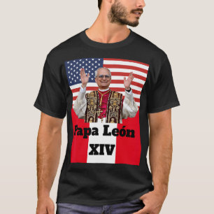 Nieuwe katholieke pe Leo Xiv Paus León Peru U.s.a. T-shirt