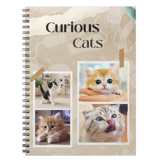 Nieuwe katten collage notitieboek (Voorkant)