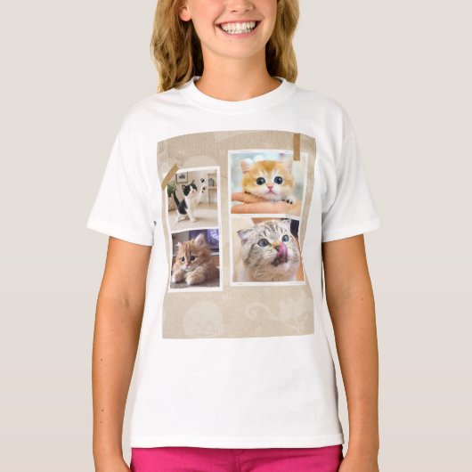Nieuwe katten collage t-shirt (Voorkant)