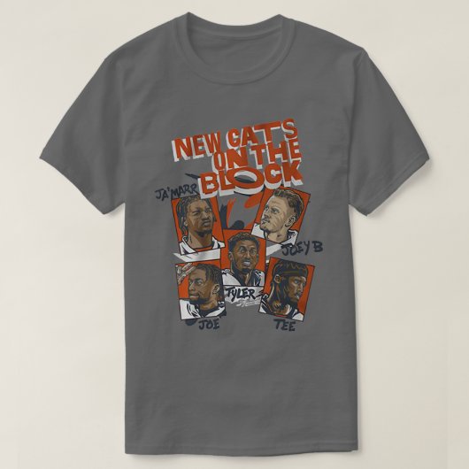 Nieuwe katten op het blok t-shirt (Design voorkant)