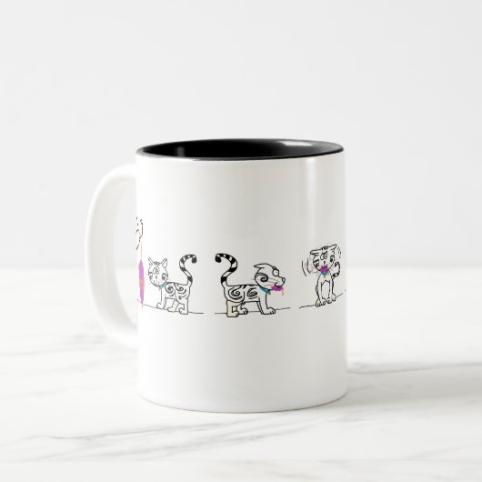 Nieuwe kattenspeelgoed - mok (Voorkant links)