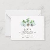 Nieuwe kennisgeving van wijziging wijzigingsadres notitiekaartje (Achterkant)