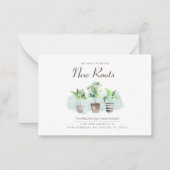 Nieuwe kennisgeving van wijziging wijzigingsadres notitiekaartje (Voorkant)