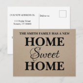 Nieuwe kennisgeving voor beweging via Sweet Home Aankondigingskaart (Voorkant / Achterkant)