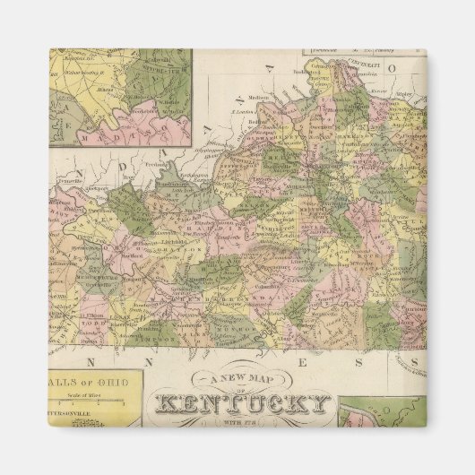 Nieuwe Kentucky 2-kaart Magneet (Voorkant)