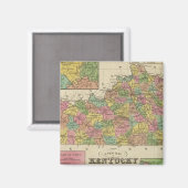 Nieuwe Kentucky-kaart Magneet (Voorkant / Achterkant)