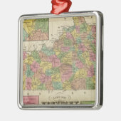Nieuwe Kentucky-kaart Metalen Ornament (Links)