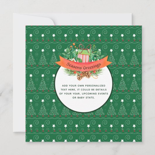 NIEUWE Kerst Baby Foto Aankondiging Jaaroverzicht (Achterkant)