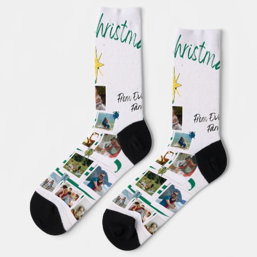 Nieuwe Kerst Custom Duurzame Premium Crew Sock Sokken (Links)