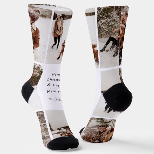 Nieuwe Kerst Custom Duurzame Premium Crew Sock Sokken (Gebogen)