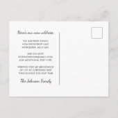 Nieuwe kerstbomen Gold Green Holiday Moving Aankondigingskaart (Achterkant)