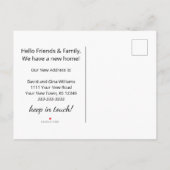 Nieuwe kerstboom goud script verhuisbericht  aankondigingskaart (Achterkant)