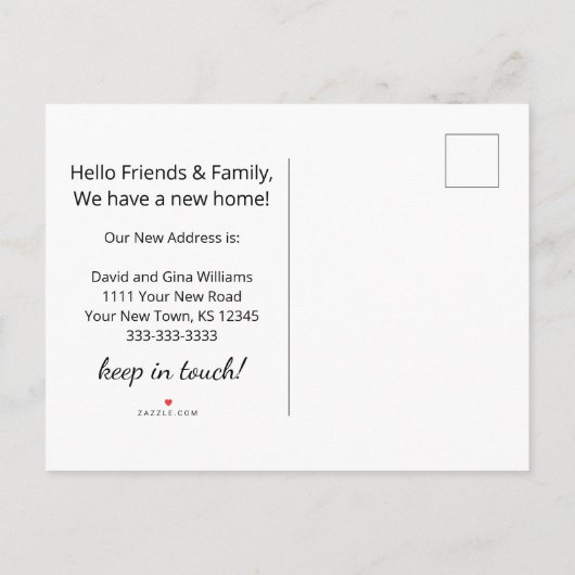 Nieuwe kerstboom goud script verhuisbericht  aankondigingskaart (Achterkant)