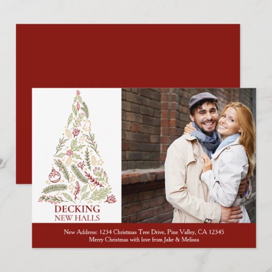 Nieuwe kerstboomfoto's decoderen aankondiging (Voorkant / Achterkant)